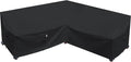Heavy Duty Outdoor Sectional Cover, 85“ x 85" V-Shaped 5-Seater Waterproof 600D by Flexiyard