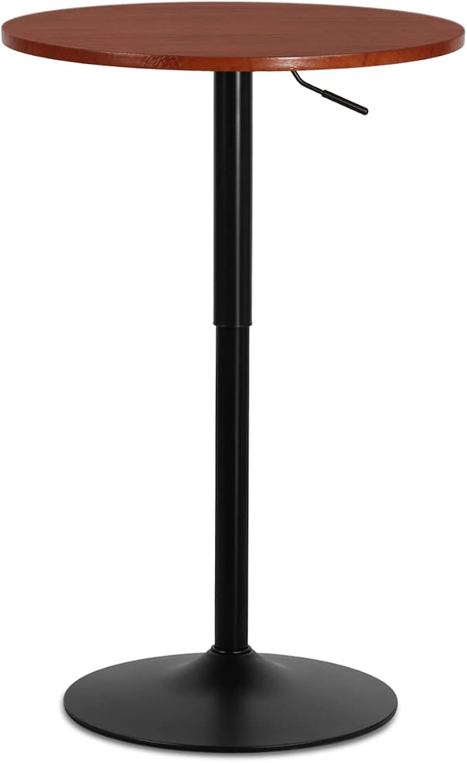 MoNiBloom Round Bar Table Adjustable Height, BistroTable by Monibloom