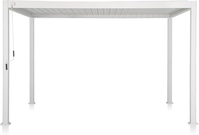 Mirador 111S Round Louvered Pergola Gazebo, 10Ft x 13Ft, Full Aluminum Frame - Image 7