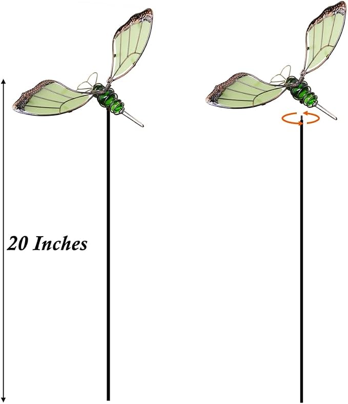 Juegoal 20 Inch Butterfly Garden Stakes Decor, Dragonfly Stakes, Hummingbird - Image 4