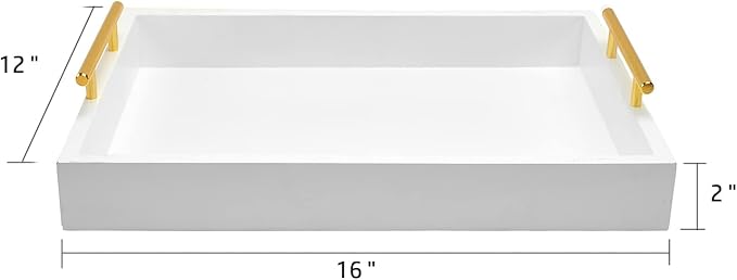 16"x12" Serving Trays with Handles, Ottoman Trays, Living Room, and Outdoors - Image 2