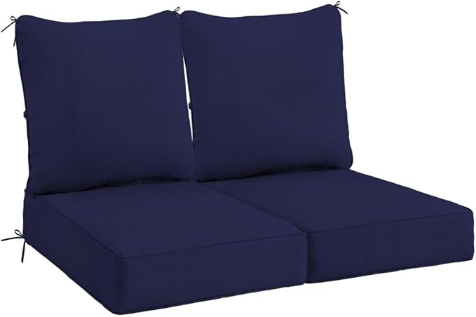 Sundale Outdoor Olefin Deep Seat Cushion Set of 2, Patio Chair Cushion and by SundaleOutdoor