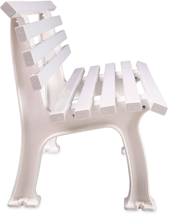 Plow & Hearth Weatherproof German PVC Outdoor Bench | Holds Up to 500 lbs | - Image 9