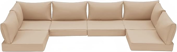 HOMREST Outdoor Replacement Cushions, 14-Piece Patio Furniture Cushion Set by HOMREST