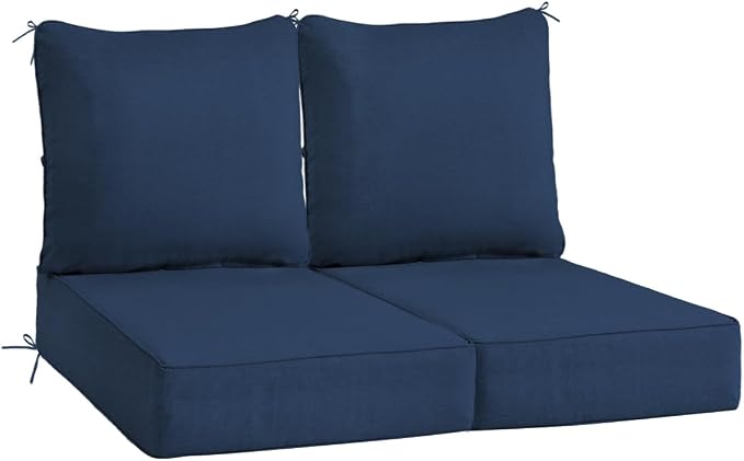 Sundale Outdoor Olefin Deep Seat Cushion Set of 2, Patio Chair Cushion and by SundaleOutdoor