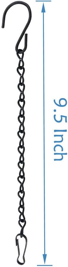 YINGFENG 10 Pack 9.5 Inch Black Hanging Chains, Garden Plant Hangers - Image 6