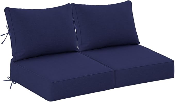 Sundale Outdoor Olefin Deep Seat Cushion Set of 2, Patio Chair Cushion and by SundaleOutdoor