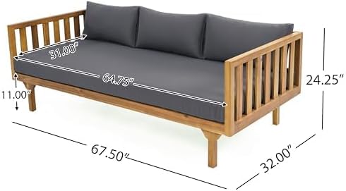 Merax Outdoor Acacia Wood Conversation Set - Image 5