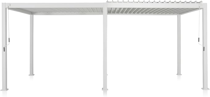 Mirador 111S Round Louvered Pergola Gazebo, 10Ft x 20Ft, Full Aluminum Frame - Image 7