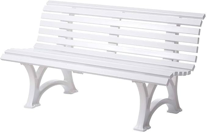 Plow & Hearth Weatherproof German PVC Outdoor Bench | 3-Seat | Holds Up to 500 by PlowHearth