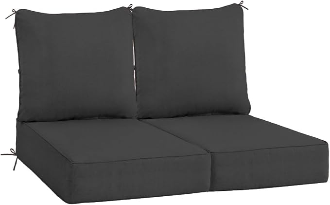 Sundale Outdoor Olefin Deep Seat Cushion Set of 2, Patio Chair Cushion and by SundaleOutdoor