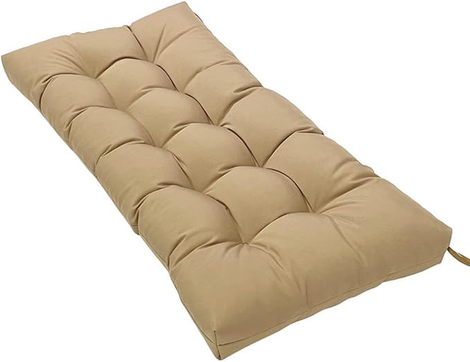SEAHOME Waterproof Indoor/Outdoor Garden Bench Seat Cushions, Tufted Loveseat by SEAHOME