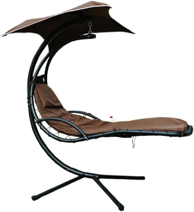 Hanging Lounge Chair Replacement Cushion and Umbrella Set – Rust Color - Image 6