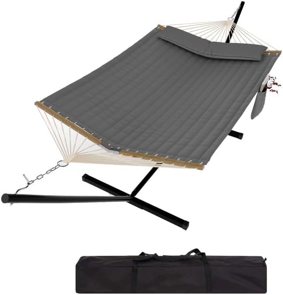 2 Person Outdoor Hammock with Stand, Portable Hammock, Heavy Duty Hammock with by GarveeHome