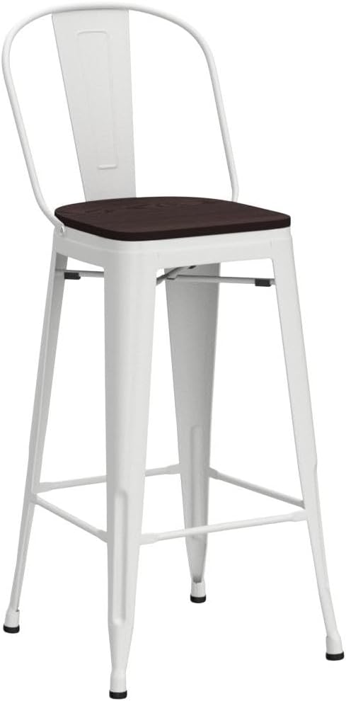 Aklaus Metal Bar Stools Set of 4, 30 inch Barstools Bar Height Bar Stools - Image 5