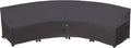 Curved Patio Furniture Cover for Outdoor Sectional Sofa, Half Moon Lawn Outside by Flexiyard