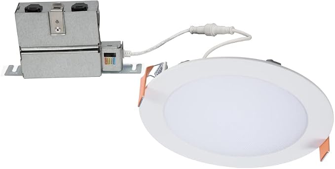 HALO HLB Recessed Lighting 6 Inch LED Thin Canless, Dimmable w/Selectable Color by HALO