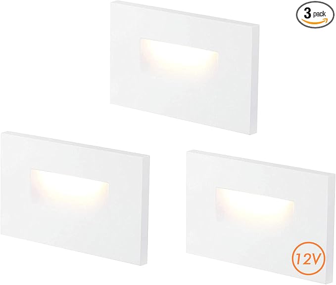 CLOUDY BAY 12V Low Voltage 3 Color Indoor and Outdoor LED Step Light, by CLOUDYBAY