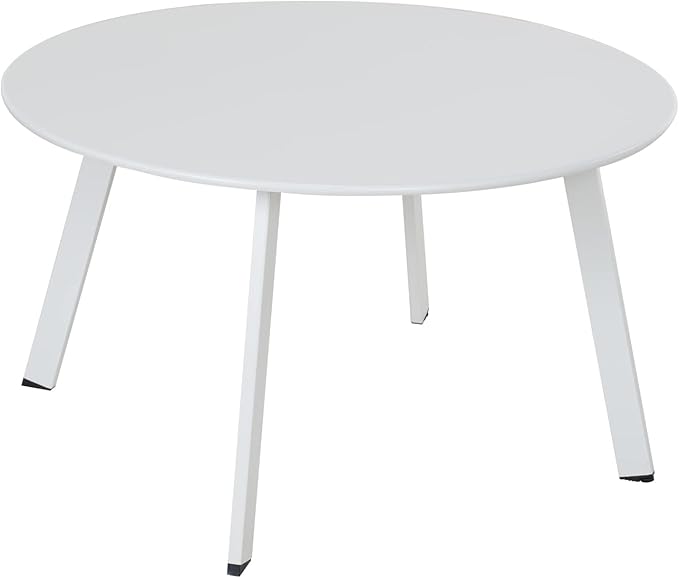 Grand patio 28-inch Outdoor Steel Coffee Table, Round Patio Side Table by GrandPatio