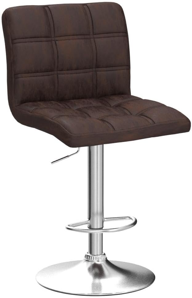 Leopard Modern Square PU Leather Adjustable Bar Stools - Image 4