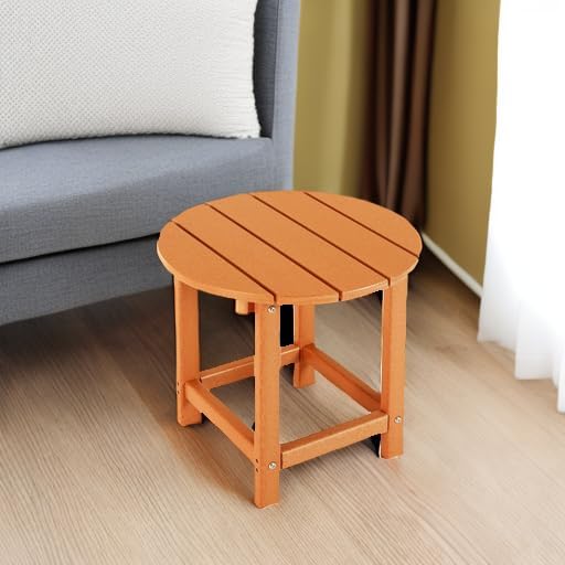 LZRS Round Adirondack Patio Side Table End Table, Outdoor Side Tables - Image 5