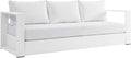 Modway Tahoe Aluminum Outdoor Patio Sofa in White White by Modway