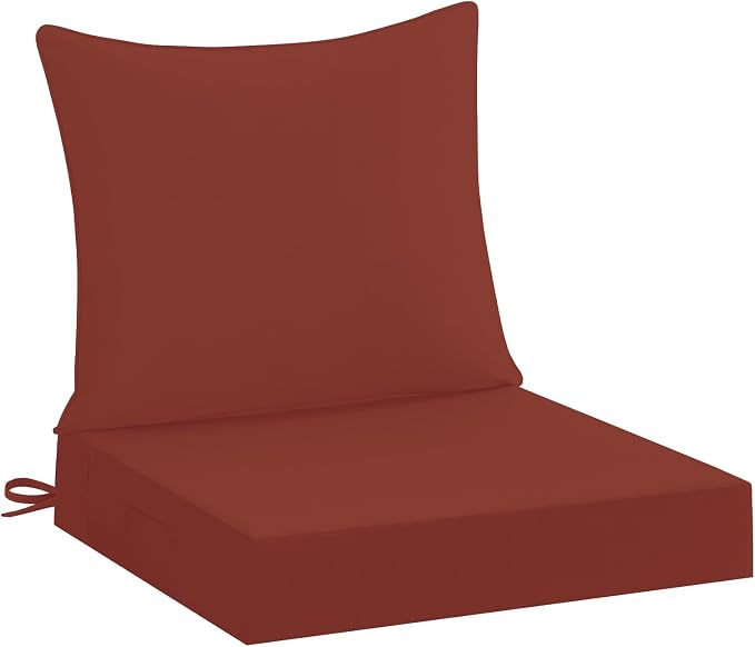 downluxe 19x19 Outdoor Chair Cushions, Waterproof Fade Resistant Patio by Downluxe