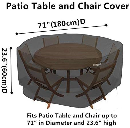 RosieLily Round Patio Furniture Covers Waterproof, Round Covers - Image 8