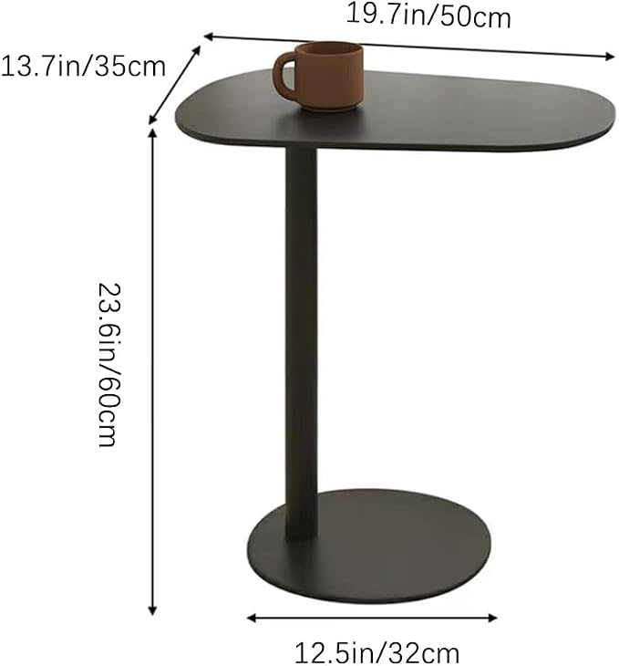 C Shaped Side Table End Coffee Tables, Aesthetics Minimalist Accent Tables - Image 2
