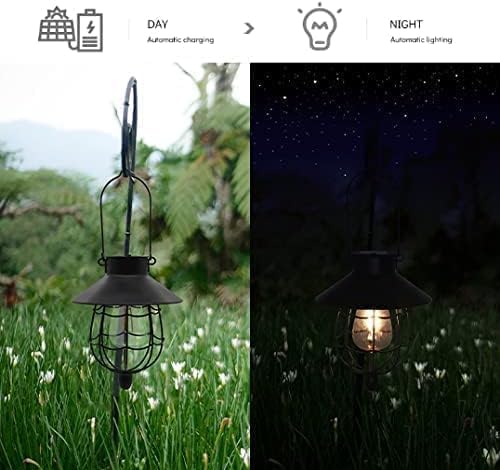 YAKii 6 Pack Solar Lantern Hanging Waterproof Outdoor Metal Solar Lamp - Image 3
