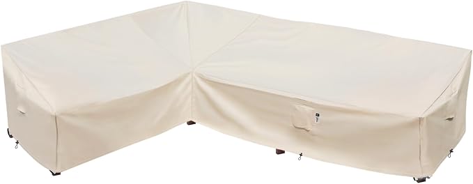 Heavy Duty Outdoor Sectional Sofa Cover, Lawn Patio Furniture Covers by Flexiyard