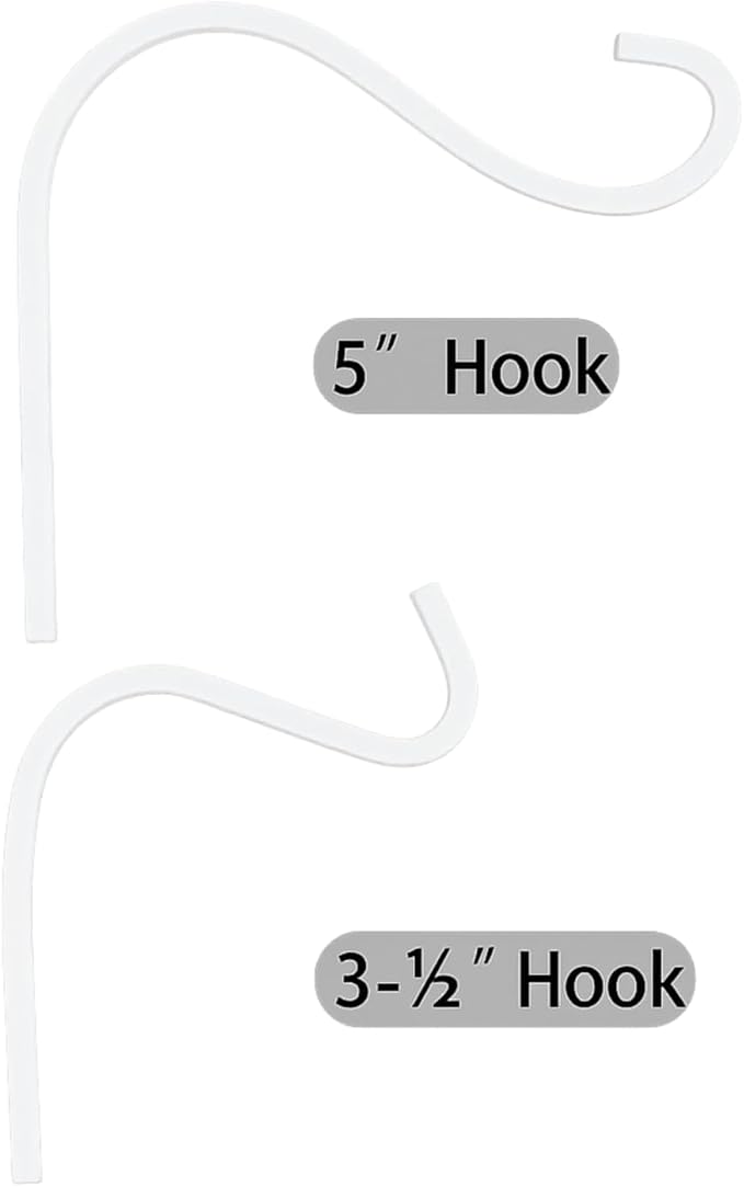 4 Inch Cast Iron Plant Hook – White Wall Mounted Plant Hanger Bracket - Image 3