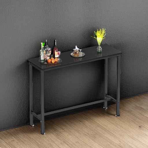 Mr IRONSTONE Bar Table, for Narrow Space, Living Room, Sturdy Metal Frame - Image 6
