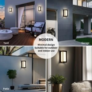 LANFU LED Modern Outdoor Wall Sconce Light 3000k 4500k 6000k 3-Color Adjustment - Image 4