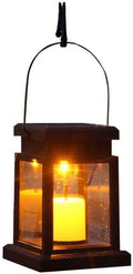 Dycica Solar Lights Outdoor Hanging Lanterns, Candle Flickering Flame Effect LED by yaokingdom