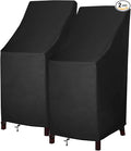 High Back Patio Chair Cover, Stackable Outdoor Chair Covers, Durable 600D by Unknown