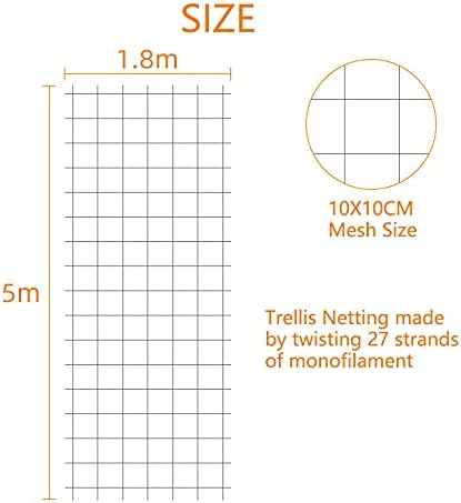 Pack of 2 Cucumber Tomato Trellis Netting, Heavy Duty Garden Netting Support - Image 2
