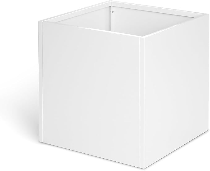 White Steel Planter Square Outdoor Planters Galvanized Steel Planter Box Indoor by GZGNEEVL