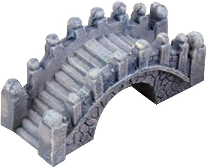 2 Pack Gray & Brown Miniature Stone Arch Bridges - Image 2