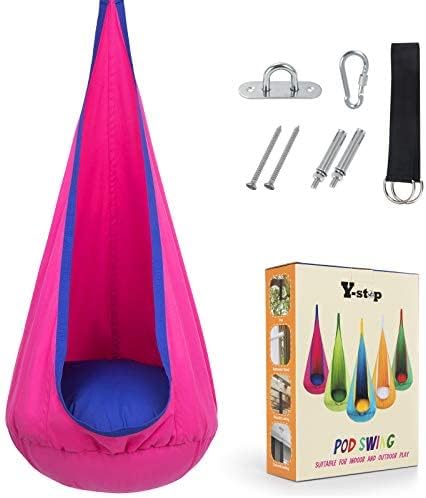 Y- STOP Kids Pod Swing Seat, Hanging Hammock Chair Swing - Image 6