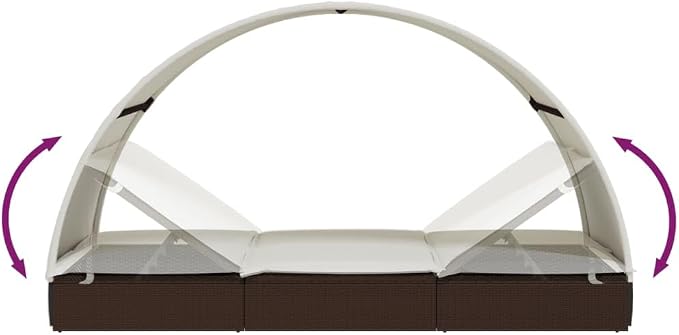 vidaXL 2-Person Outdoor Patio Daybed - Image 6