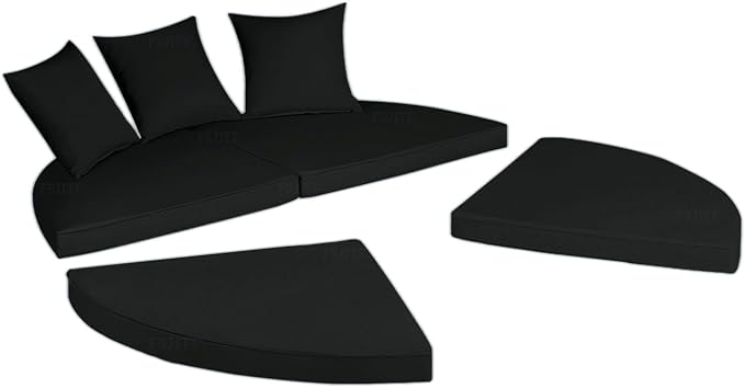 Outdoor Round daybed Cushion Cover, 4 in 1 Cushion Cover by FSJITF