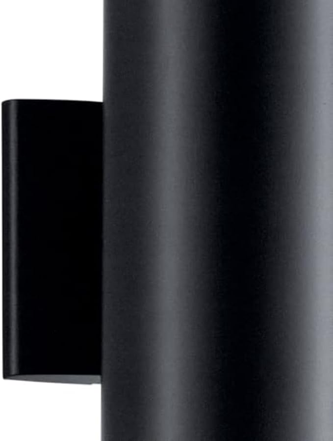 Kichler Cylinders 12" Outdoor Wall Sconce in Black, 2-Light Exterior Wall Light - Image 3
