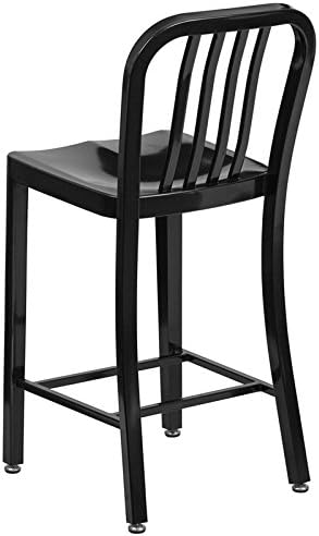 Flash Furniture Gael Commercial Grade 2 Pack 24" High Black Metal - Image 6