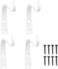 4 Inch Cast Iron Plant Hook – White Wall Mounted Plant Hanger Bracket by HERNGEE