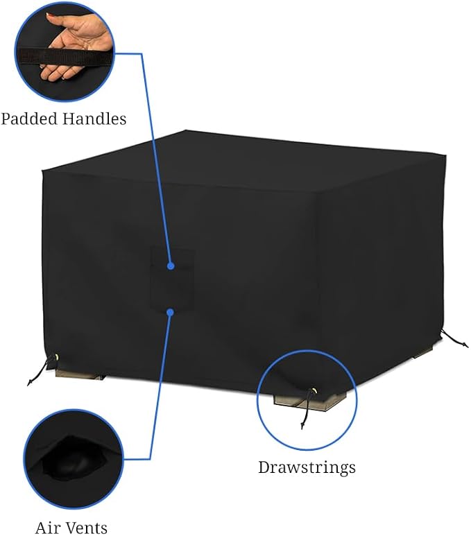 Covers & All Outdoor Ottoman Cover, 12 Oz PVC Coated Polyester, Waterproof - Image 4