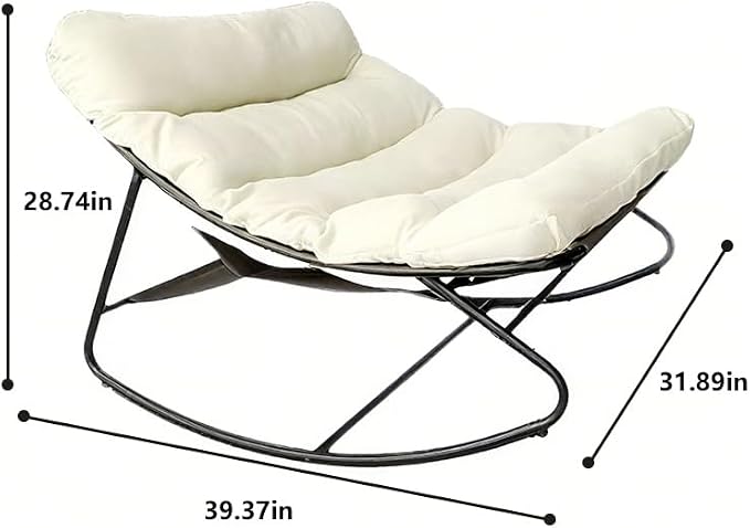 Patio Outdoor Rocking Chair, Oversized Papasan Rocking Chair - Image 2