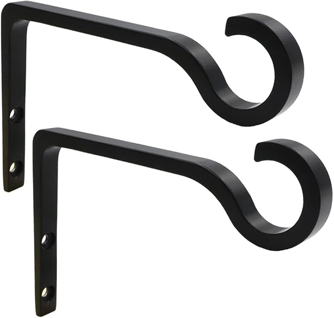 Hanging Plant Bracket 6inch Metal Plant Hook Shepherds Hook Decorative Wall by QIEGL