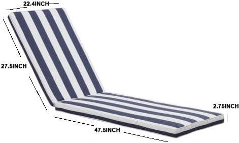 Only choice 2 Pcs Set Outdoor Lounge Chair Cushions Patio Chaise Lounge - Image 5