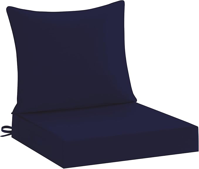 downluxe 22x22 Outdoor Chair Cushions, Waterproof Fade Resistant Patio by Downluxe